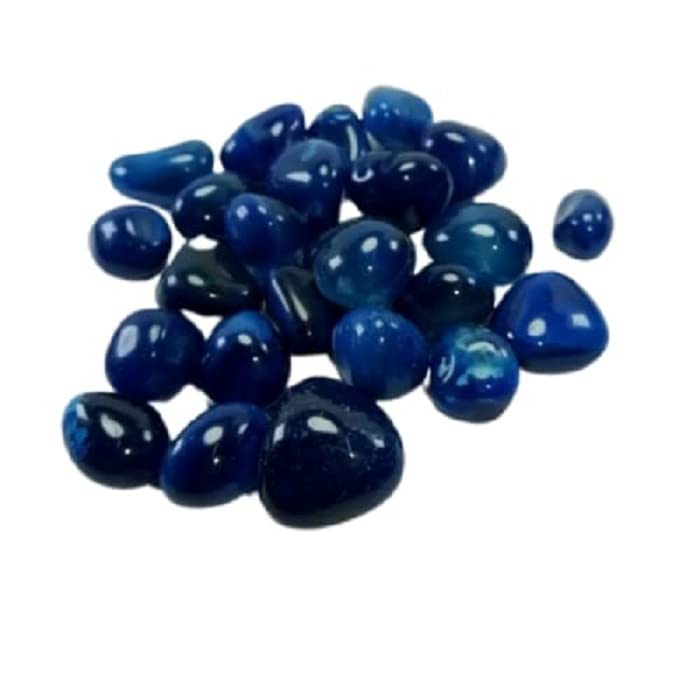Blue Onyx Tumble Stones for Reiki Healing 50 Grams  - Image 1