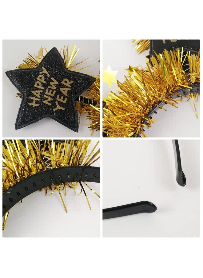 CIEOVO 6 Pieces 2023 Happy New Year Headband Tiara Glitter Star Sequins Headband 2023 New Year Eve Hair Hoop Accessories For Children Adult New Year Eve Party Favors Decoration Supplies - Image 4