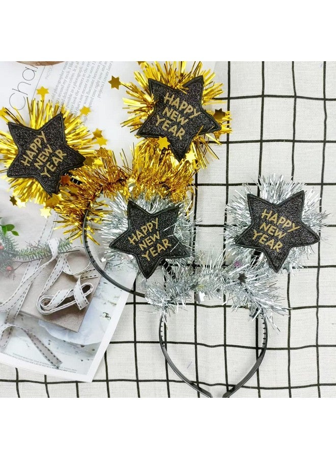 CIEOVO 6 Pieces 2023 Happy New Year Headband Tiara Glitter Star Sequins Headband 2023 New Year Eve Hair Hoop Accessories For Children Adult New Year Eve Party Favors Decoration Supplies - Image 5
