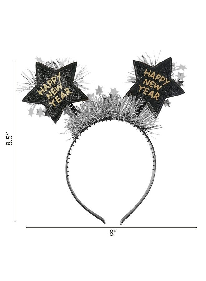 CIEOVO 6 Pieces 2023 Happy New Year Headband Tiara Glitter Star Sequins Headband 2023 New Year Eve Hair Hoop Accessories For Children Adult New Year Eve Party Favors Decoration Supplies - Image 3