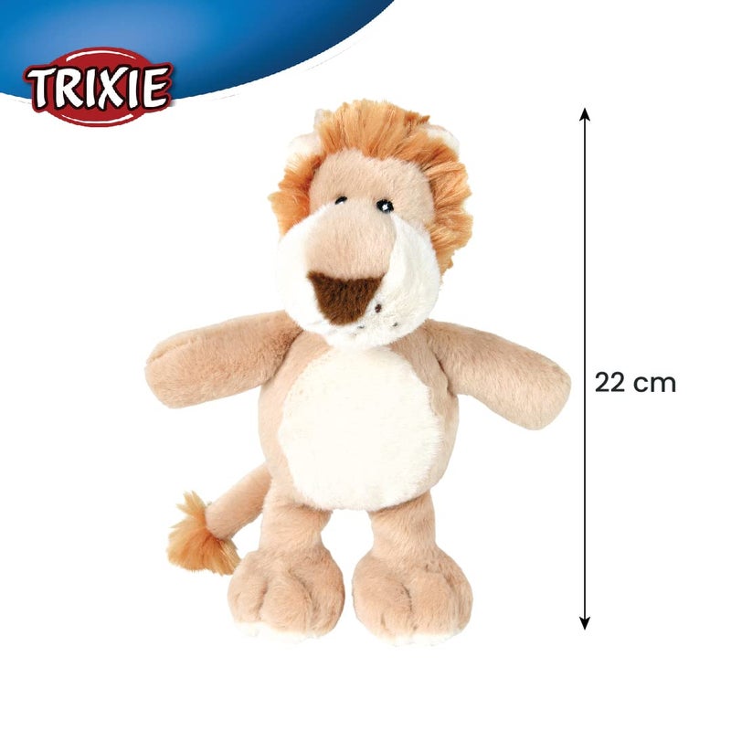 Trixie Lion Plush Toy for Dogs, Soft & Durable with Squeaker, Fun Indoor & Outdoor Play, 22cm Polyester Cuddly Toy - Image 2