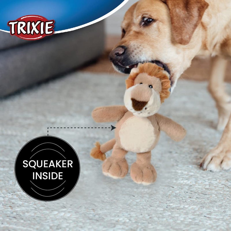 Trixie Lion Plush Toy for Dogs, Soft & Durable with Squeaker, Fun Indoor & Outdoor Play, 22cm Polyester Cuddly Toy - Image 4