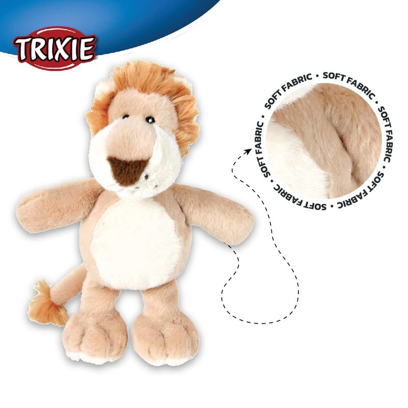 Trixie Lion Plush Toy for Dogs, Soft & Durable with Squeaker, Fun Indoor & Outdoor Play, 22cm Polyester Cuddly Toy - Image 3