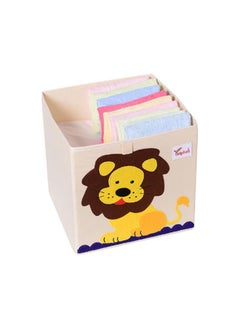 Lion Pattern Fabric Toy & Clothes Storage Bin for Kids, Large Household Storage Box