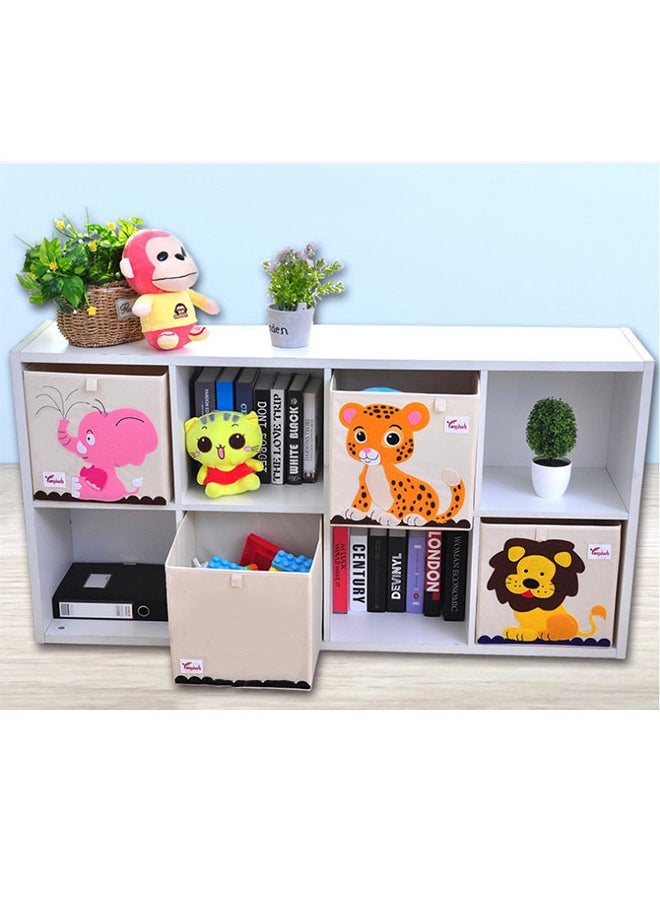 Generic - Lion Pattern Fabric Toy & Clothes Storage Bin for Kids, Large Household Storage Box - Image 1