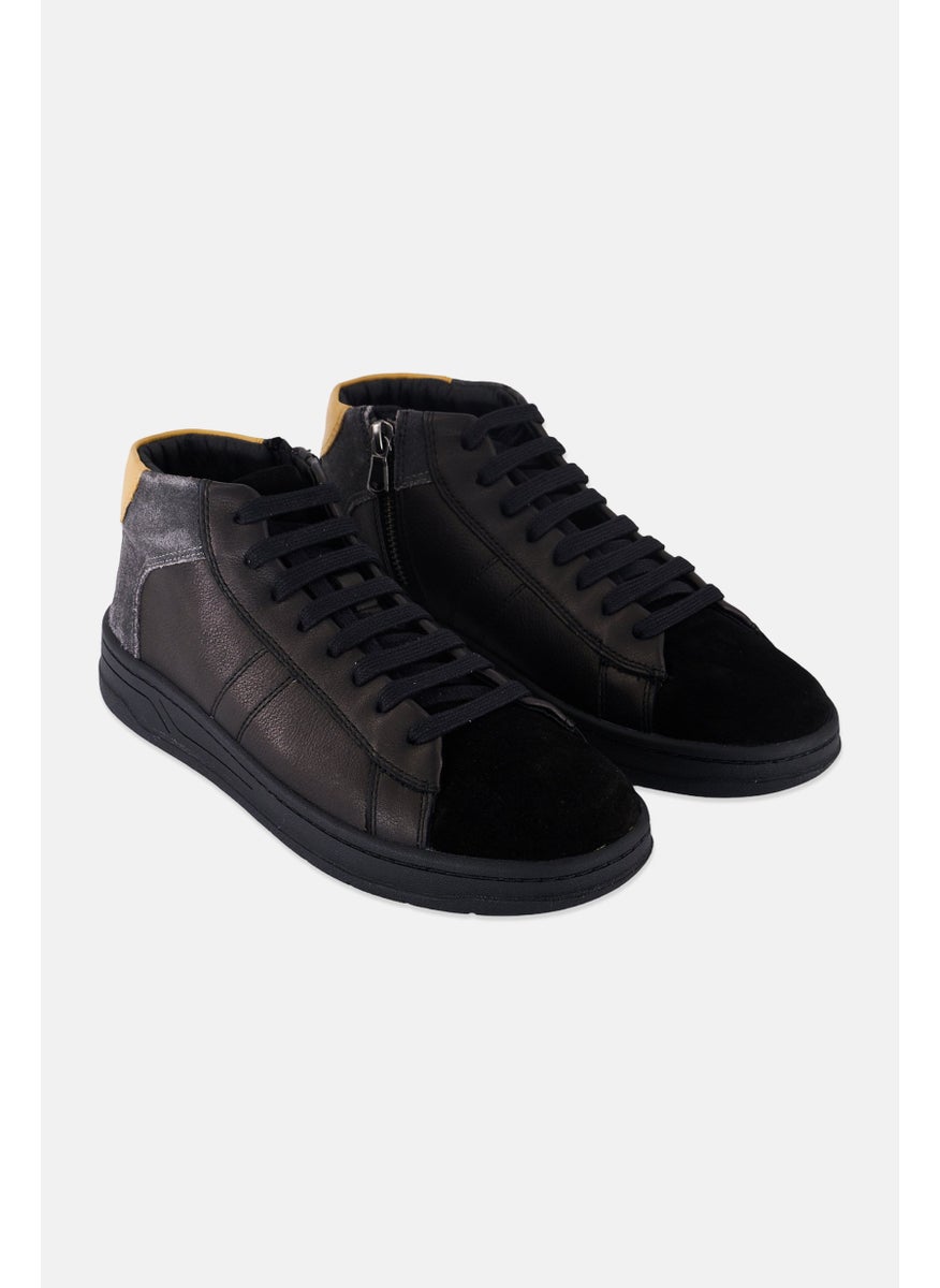 GEOX Men U Magnete H Lace Up Casual Shoes, Black  - Image 1