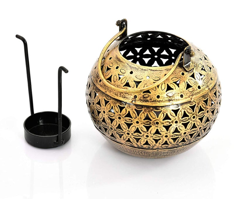 pranjals house Pranjals House Wrought Handi Diya Lantern Candle Holder for BirthdayDiwali DecorationTeaLight Candle Stand kit for HomeRoomBedroomBathroom and mandir Dcor - Image 4
