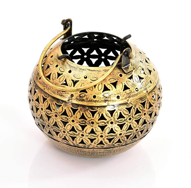 pranjals house Pranjals House Wrought Handi Diya Lantern Candle Holder for BirthdayDiwali DecorationTeaLight Candle Stand kit for HomeRoomBedroomBathroom and mandir Dcor - Image 5