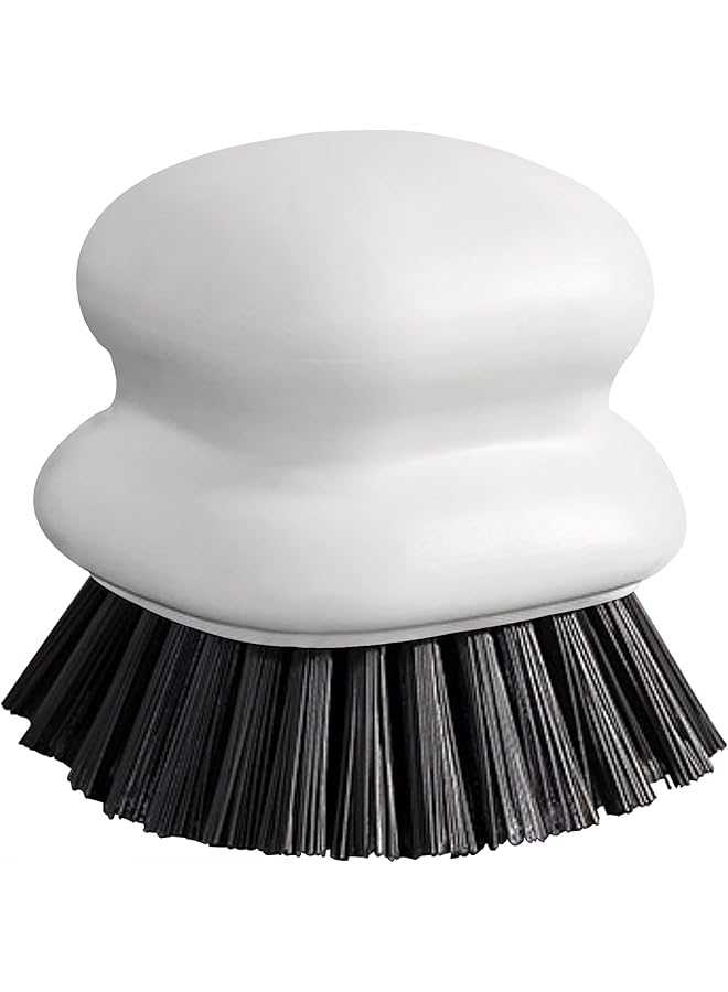 promass Dish Brush with Handle, Kitchen Scrub Brushes for Cleaning, Dish Scrubber with Nylon bristles for Sink, Pots, Pans 1Pack White - Image 1