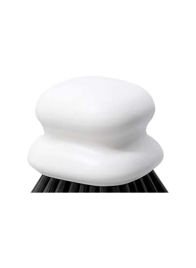 promass Dish Brush with Handle, Kitchen Scrub Brushes for Cleaning, Dish Scrubber with Nylon bristles for Sink, Pots, Pans 1Pack White - Image 4