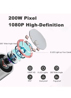 CIMIA Ear Wax Removal,Ear Cleaner with 1080P Camera,Smart Visual Earwax Cleaning Tool with 6 LED Lights,8 Pcs Ear Set,6 Ear Scoop Ear Tips Replacement,Ear Cleaner for iOS & Android White  - Image 3