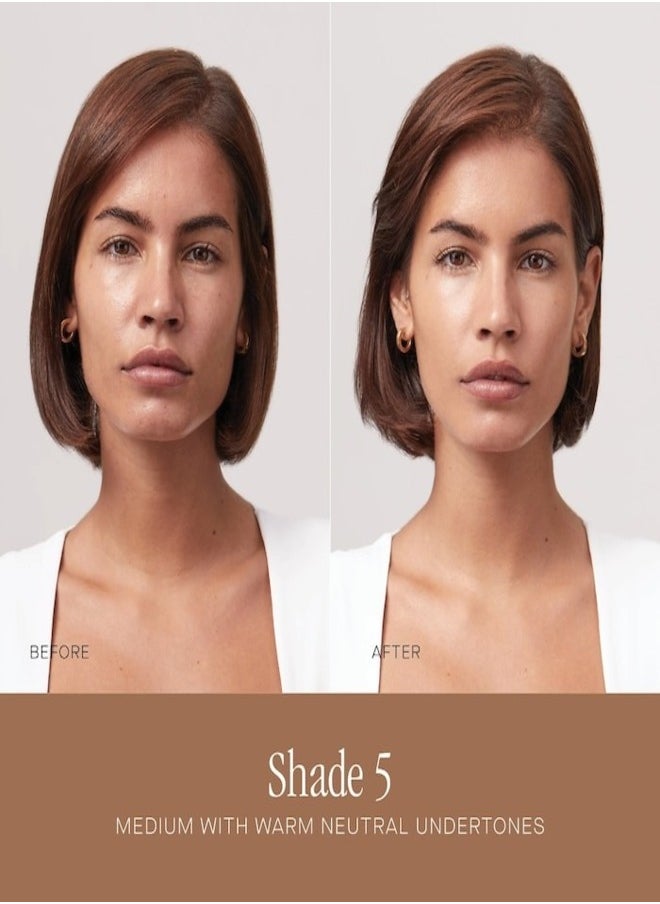 Summer Fridays Sheer Skin Tint with Hyaluronic Acid & Squalane – Lightweight, Hydrating Coverage, Shade 5 - Medium with a warm neutral base tone 30ml