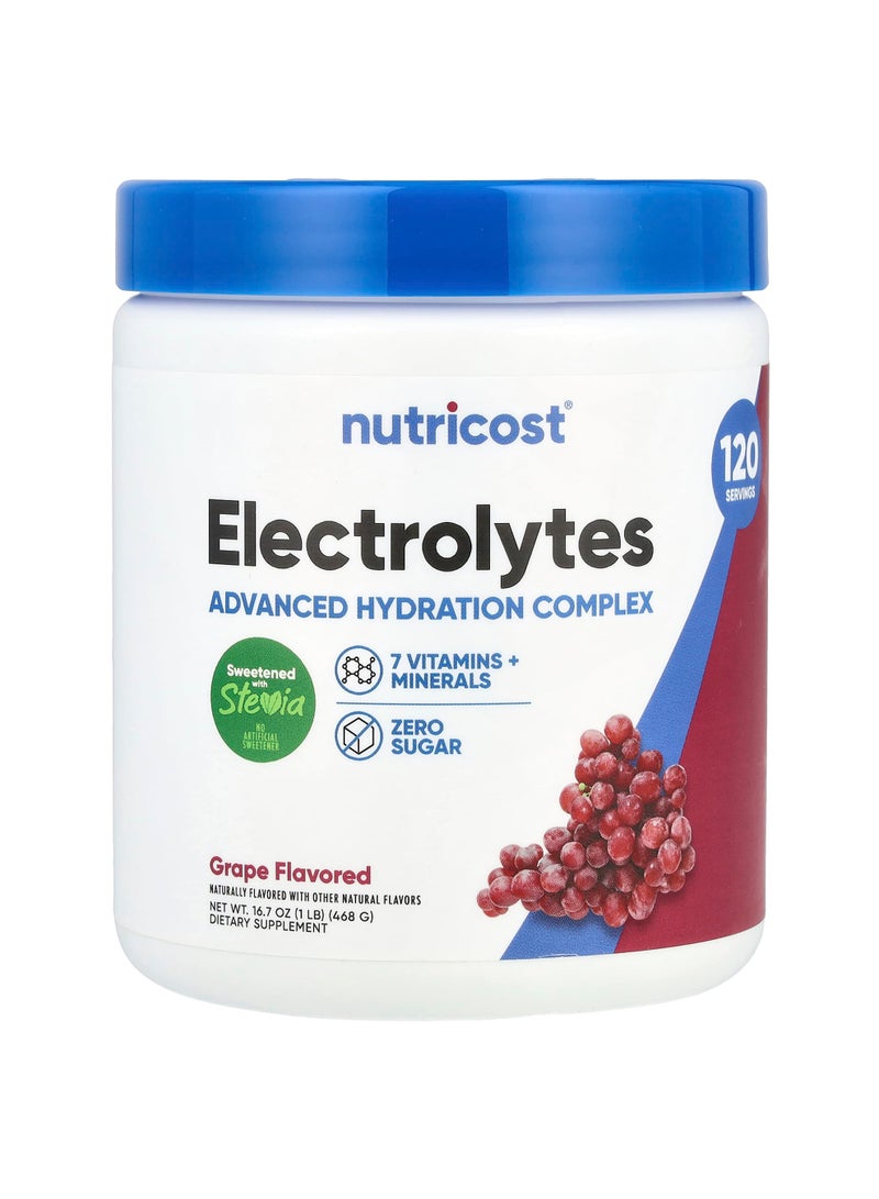 Nutricost Electrolytes, Advanced Hydration Complex, Grape, 1 lb (468 g)