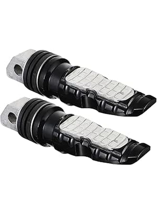 2pcs Silver Metal Motorcycle Rear Foot Pegs Footrests Universal Fit Street Cruiser Bikes Sturdy Foot Pedals - Image 1