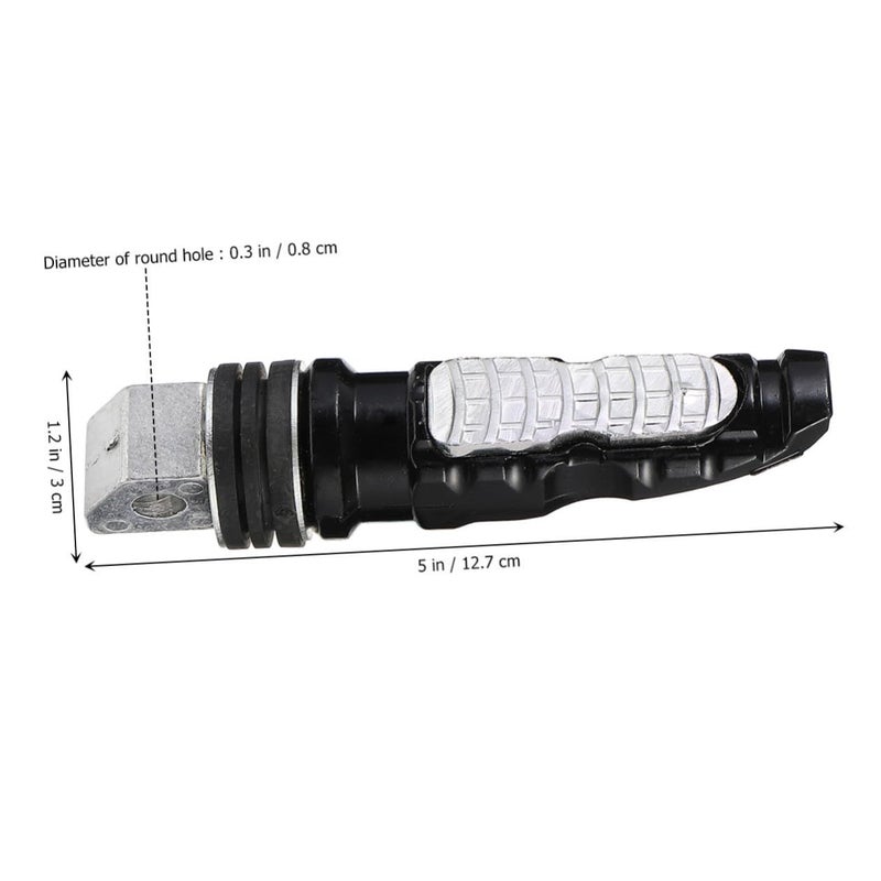 2pcs Silver Metal Motorcycle Rear Foot Pegs Footrests Universal Fit Street Cruiser Bikes Sturdy Foot Pedals - Image 3