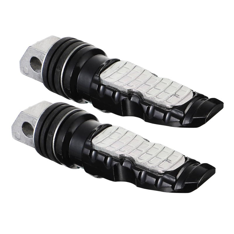2pcs Silver Metal Motorcycle Rear Foot Pegs Footrests Universal Fit Street Cruiser Bikes Sturdy Foot Pedals - Image 2
