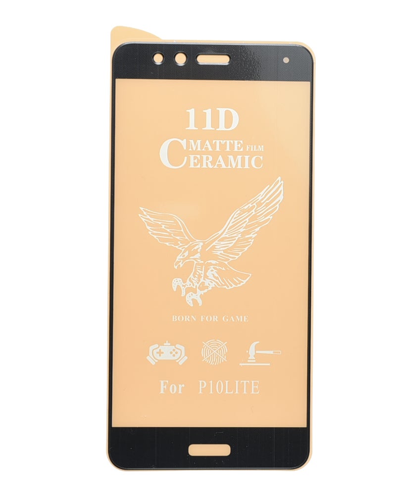 واقي شاشة سيراميك غير لامع 11D لهاتف هواوي P10 لايت - شفاف - Image 1