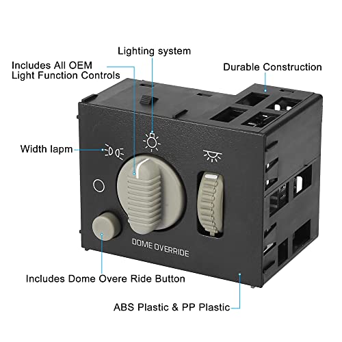 PANNUOSCS Headlight Switch Compatible with 1999-2002 Chevy GMC Vehicles - Avalanche Suburban 1500 2500 Silverado Sierra1500 2500 3500 Yukon XL1500 XL2500 Replaces#15755595 1738843 D1534G DS968 - Image 3