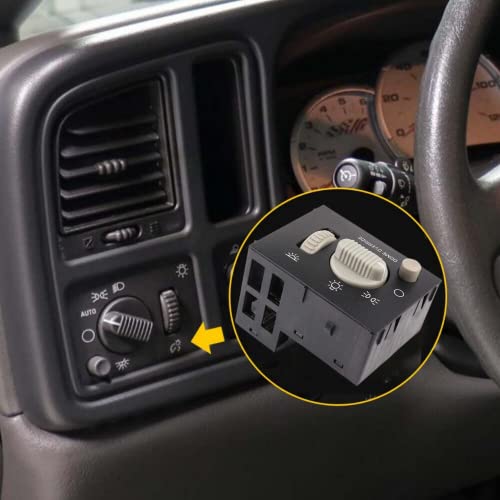 PANNUOSCS Headlight Switch Compatible with 1999-2002 Chevy GMC Vehicles - Avalanche Suburban 1500 2500 Silverado Sierra1500 2500 3500 Yukon XL1500 XL2500 Replaces#15755595 1738843 D1534G DS968 - Image 5