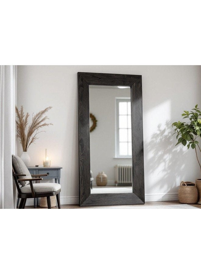 Art Wood Stand Mirrors Black 3X180X80 Cm 