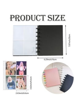Generic Photocard Binder 3 Inch Photocard Holder Book Sleeves with 30Pcs Inner Pages Idol Album Business Cards Collect 6 Ring Photo Protectors hold 240 Cards  - Image 4