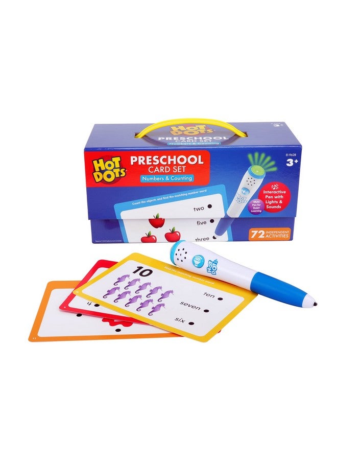 Educational Insights Hot Dots Numbers Set With 72 Activities, Learn To Count Preschool Set With Interactive Pen, Ages 3+  - Image 1