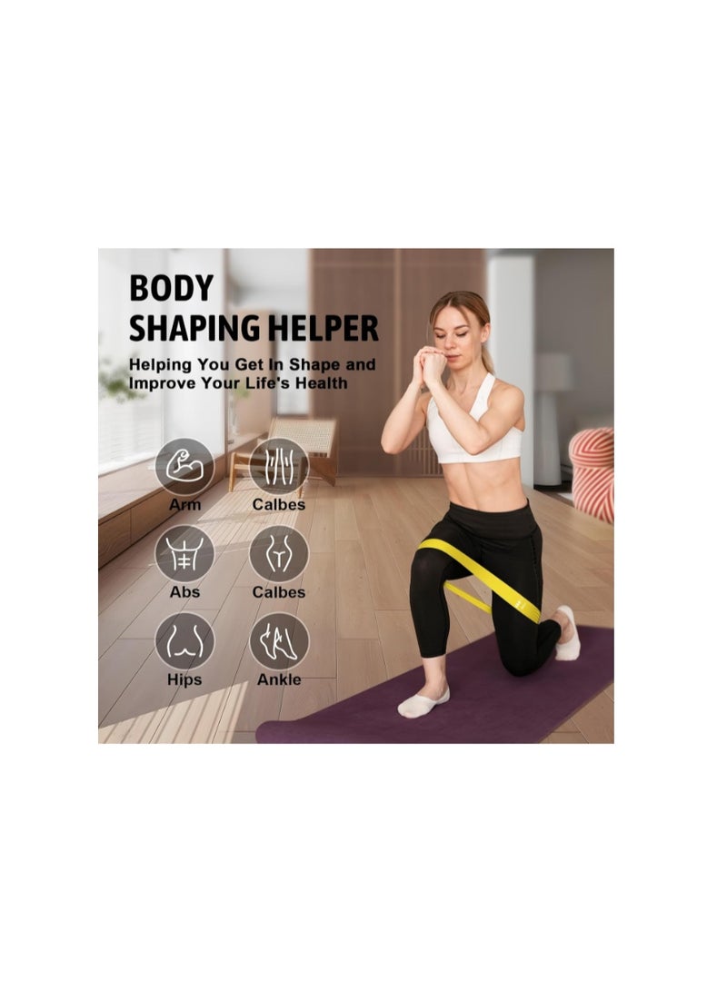 إس كي دي كي أحزمة مقاومة شديدة التحمل ومقاومة للتمزق للتمارين الرياضية، مجموعة أحزمة مقاومة رياضية بخمسة مستويات مقاومة، أحزمة تمارين متعددة الألوان للياقة البدنية الداخلية والخارجية، تدريب قوة الساق، إعادة التأهيل، اليوغا، مناسبة للبالغين من الجنسين - Image 3