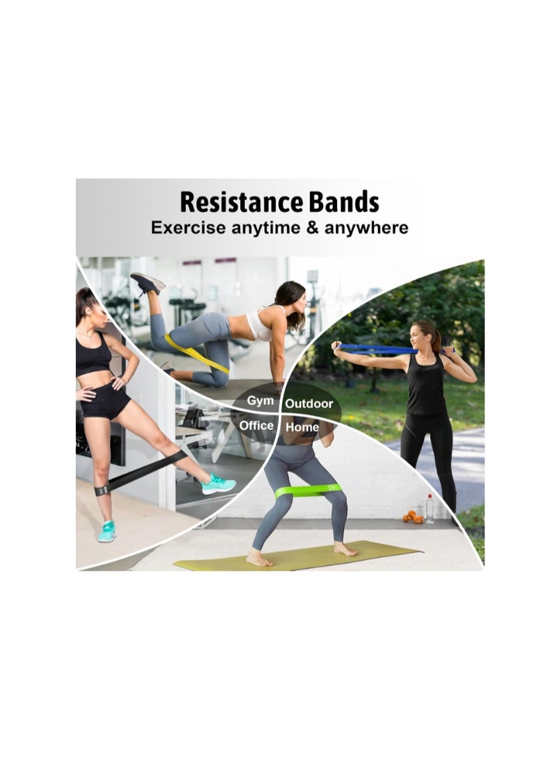 إس كي دي كي أحزمة مقاومة شديدة التحمل ومقاومة للتمزق للتمارين الرياضية، مجموعة أحزمة مقاومة رياضية بخمسة مستويات مقاومة، أحزمة تمارين متعددة الألوان للياقة البدنية الداخلية والخارجية، تدريب قوة الساق، إعادة التأهيل، اليوغا، مناسبة للبالغين من الجنسين - Image 2