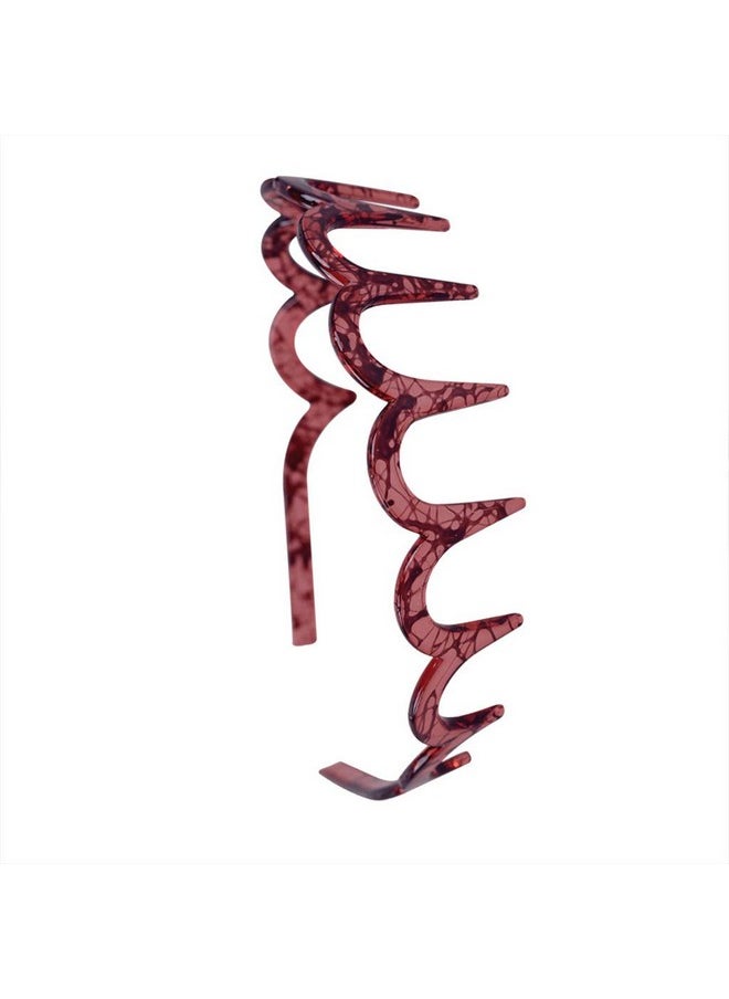 Suoirblss 3 Pcs Women And Men Fashion Zig Zag Shark Tooth Hair Comb Headwear Resin Utype Hard Headbands Highgrade Hairband Hair Accessory  - Image 3