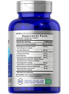 Horbaach Horbäach Brain Supplement | 120 Capsules | with Phosphatidylserine & DMAE | Advanced Formula for Memory, Focus, Clarity | Vegetarian & Gluten Free | Neuro Support  - Image 2