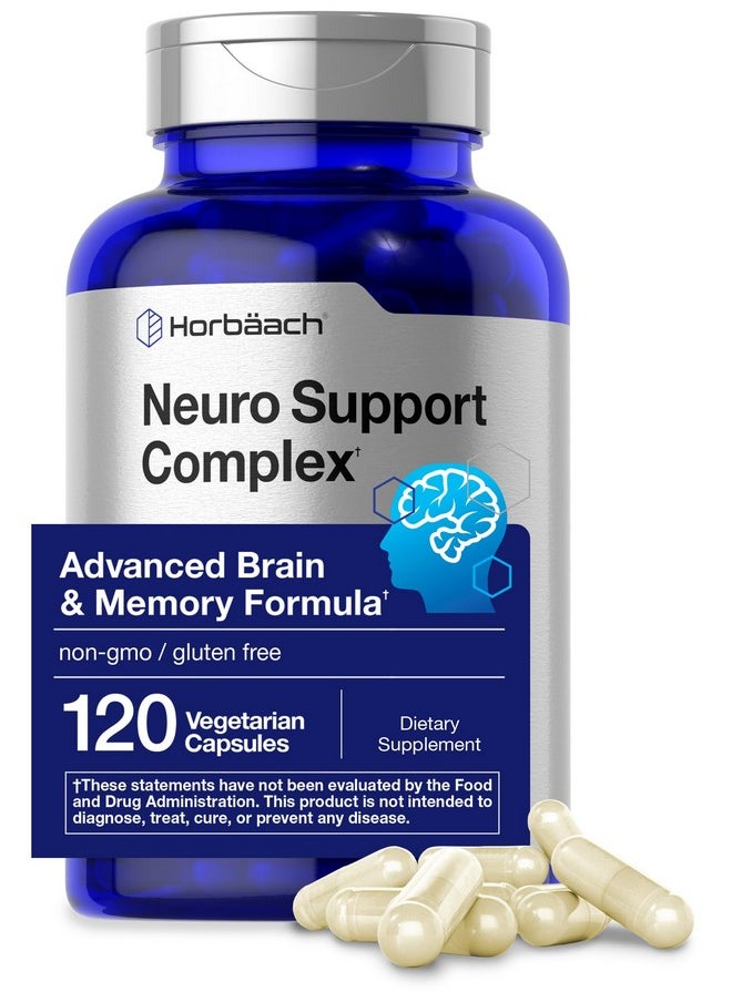 Horbaach - Horbäach Brain Supplement | 120 Capsules | with Phosphatidylserine & DMAE | Advanced Formula for Memory, Focus, Clarity | Vegetarian & Gluten Free | Neuro Support - Image 1