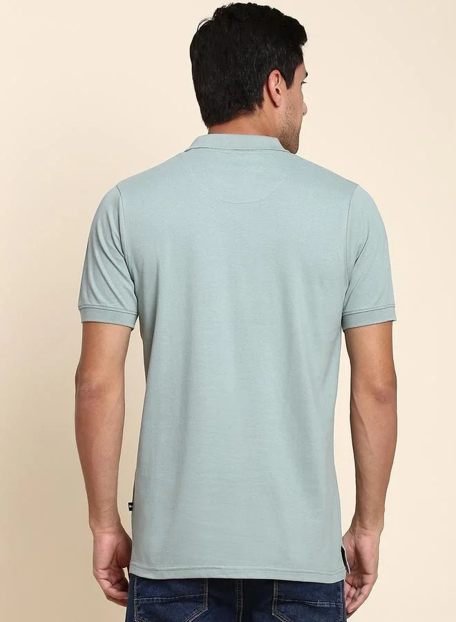 Dennis Lingo Dennis Lingo Teal Striped Polo T-Shirt