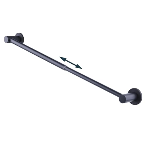 JAZBREY 10-18 inches Adjustable Magnetic Towel Bar for Refrigerator, Magnetic Rod for Chart Whiteboard, Magnet Towel Holder Towel Hook Hanger for Kitchen Dishwasher, Laundry Washer, Black, Pack of 1 - Image 1