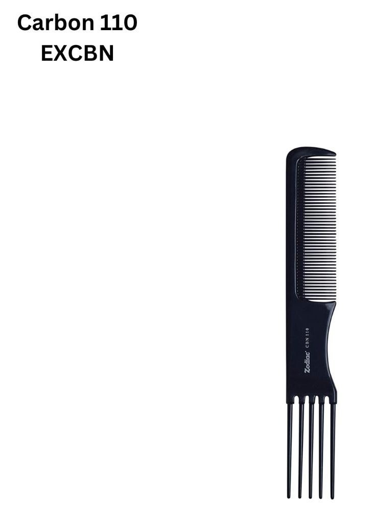 زودياك مشط شعر احترافي من زودياك كاربون 110 - للجنسين، مضاد للكهرباء الساكنة، خفيف الوزن، متين للاستخدام في الصالونات والمنزل