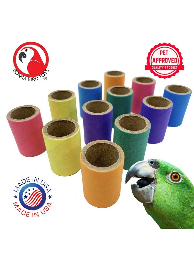 Bonka Bird Toys Bonka Bird Toys 2108 Pk12 1-Inch Tube Bagels Foot Talon Craft Part Parrot Cage Toy, Parakeet, Conure, Parrotlet, and Similar Breed Sizes - Image 3