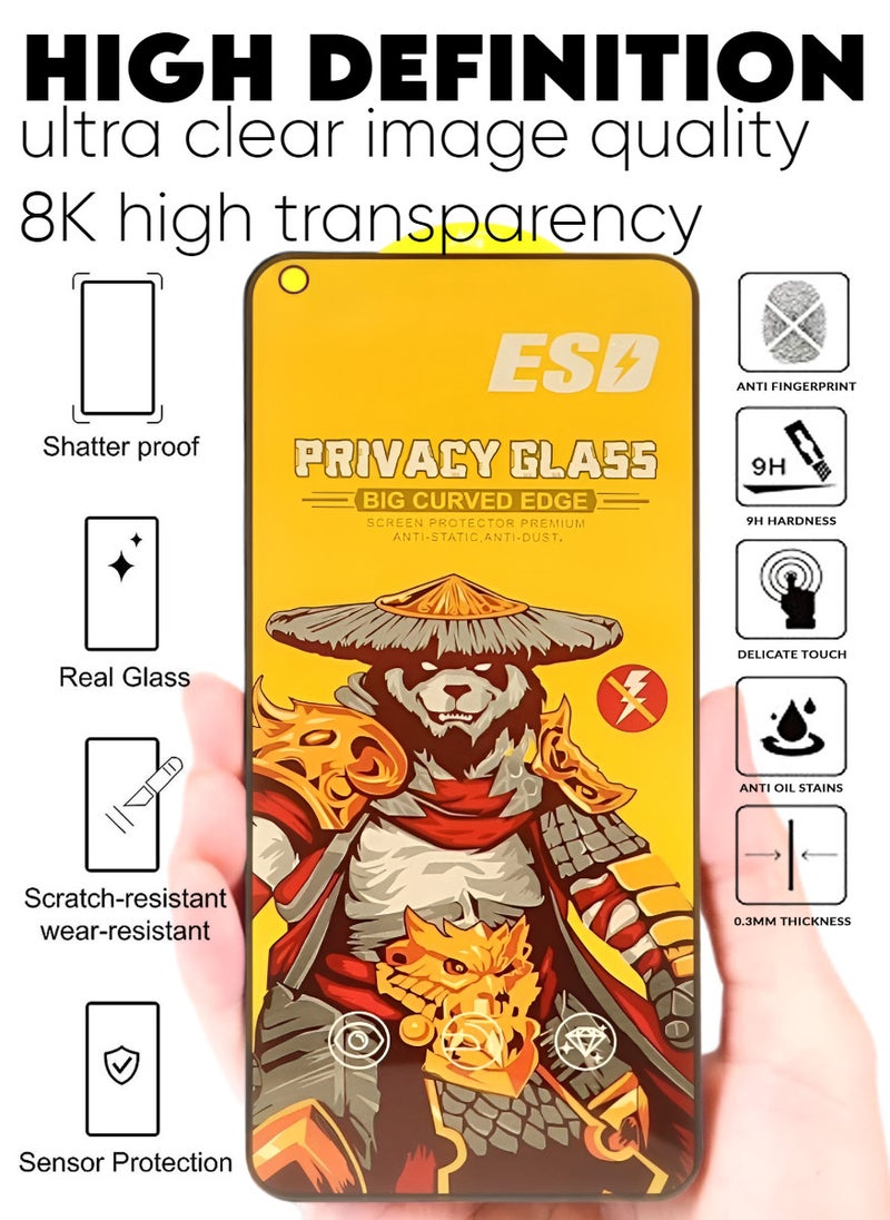 ESD Tempered Dustproof Privacy Glass Screen Protector Compatible For Samsung Galaxy A21s - Image 5