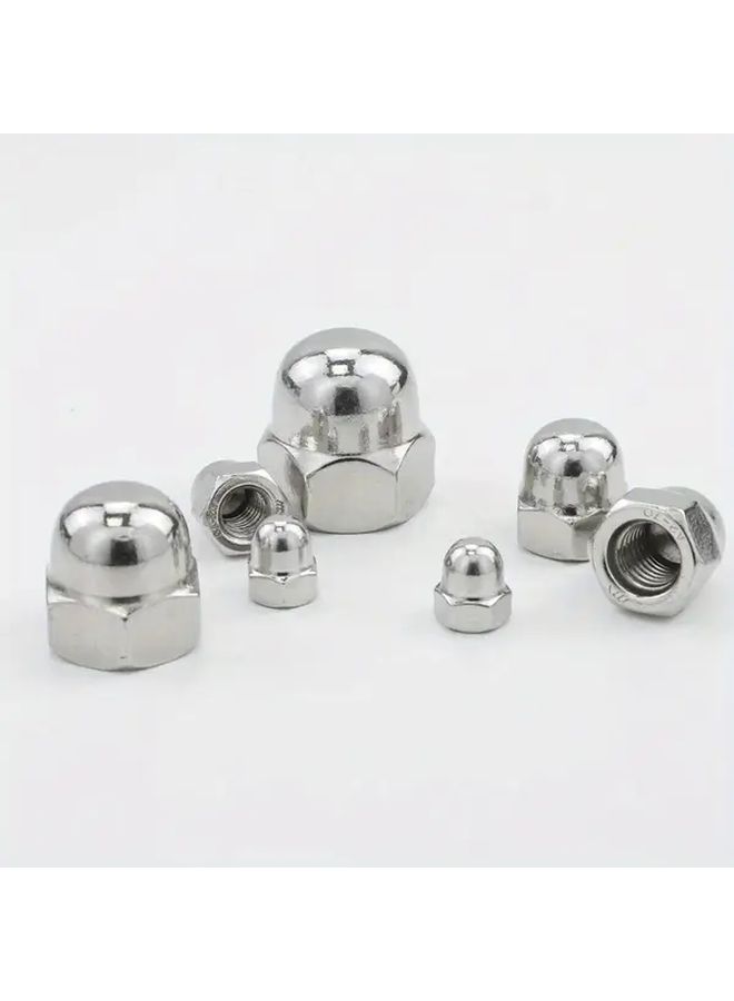 5 Pcs M8 Stainless Steel 304 Cover Nuts GB923 Spherical Cap Nuts Brushed Finish Left Hand Threads One Way Drive System Hex Nut For Screw - Image 4