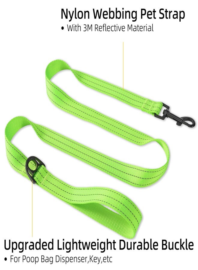 مايل هاي لايف طوق كلاب متين من مايل هاي لايف للكلاب الكبيرة والمتوسطة، طوق عاكس للضوء لضمان السلامة الليلية، أطواق قوية ومتينة للمشي والتدريب (6 أقدام × 3/4 بوصة عرض، أخضر ليموني) - Image 3