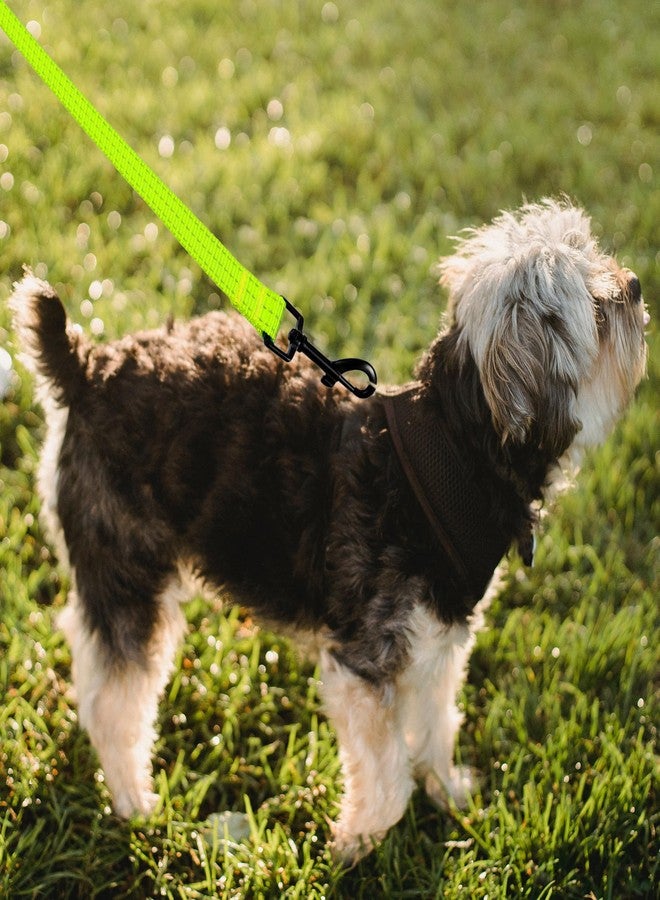 مايل هاي لايف طوق كلاب متين من مايل هاي لايف للكلاب الكبيرة والمتوسطة، طوق عاكس للضوء لضمان السلامة الليلية، أطواق قوية ومتينة للمشي والتدريب (6 أقدام × 3/4 بوصة عرض، أخضر ليموني) - Image 2