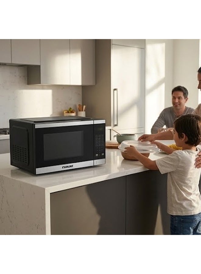 نيكاي Nikai 42-Litre Digital Microwave Oven with Grill Function, 1000W Power, and Defrost Setting – Model NMO424DGX 42 L 1000 W NMO424DGX black - Image 3