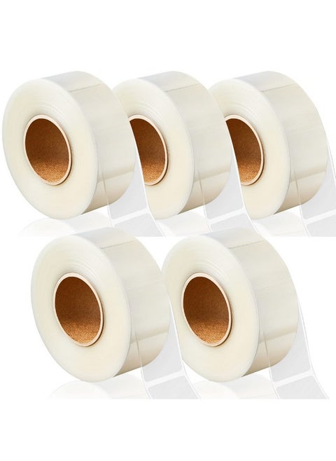 5 Roll/ 2500 Pcs Label Protectors, Clear Label Protectors Library Labels Transparent Wafer Seal Stickers Waterproof For Classroom Protecting Barcode Package Books Numbers