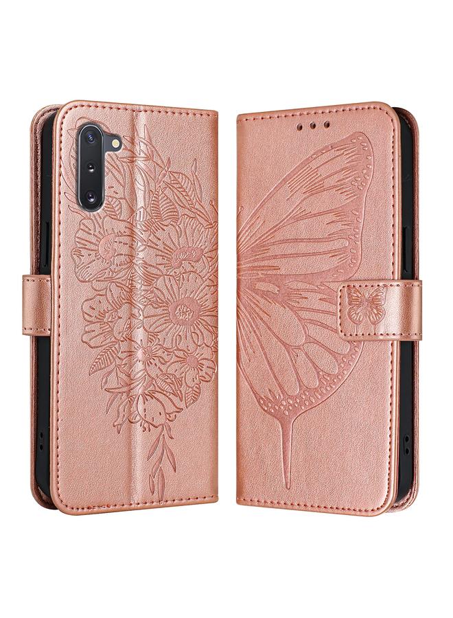 اس-توب جراب لهاتف Samsung Galaxy Note10، جراب هاتف جلدي منقوش عليه فراشة - Image 1