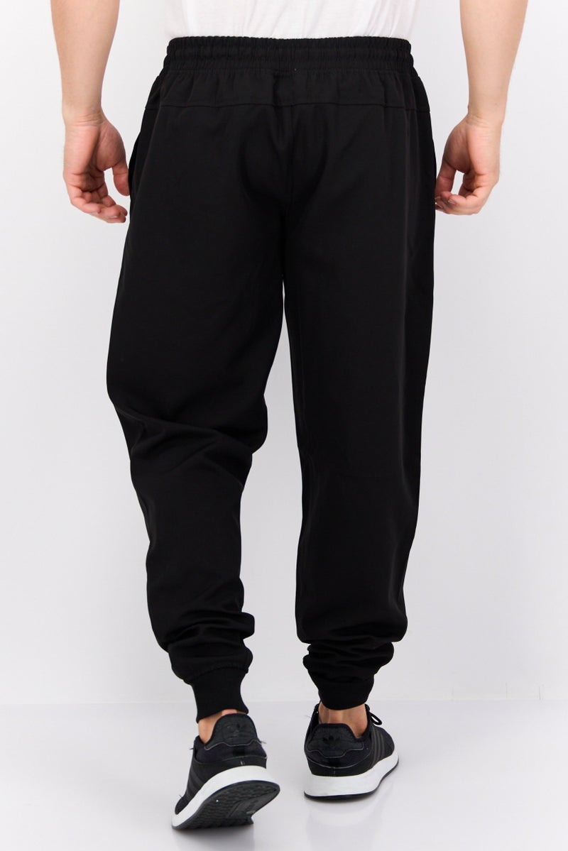 Legend Men Regular Fit Solid Jogger Pants, Black - Image 3