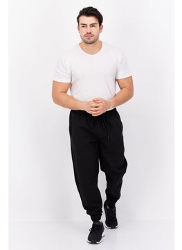 Legend Men Regular Fit Solid Jogger Pants, Black  - Image 4