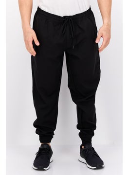 Legend Men Regular Fit Solid Jogger Pants, Black  - Image 1