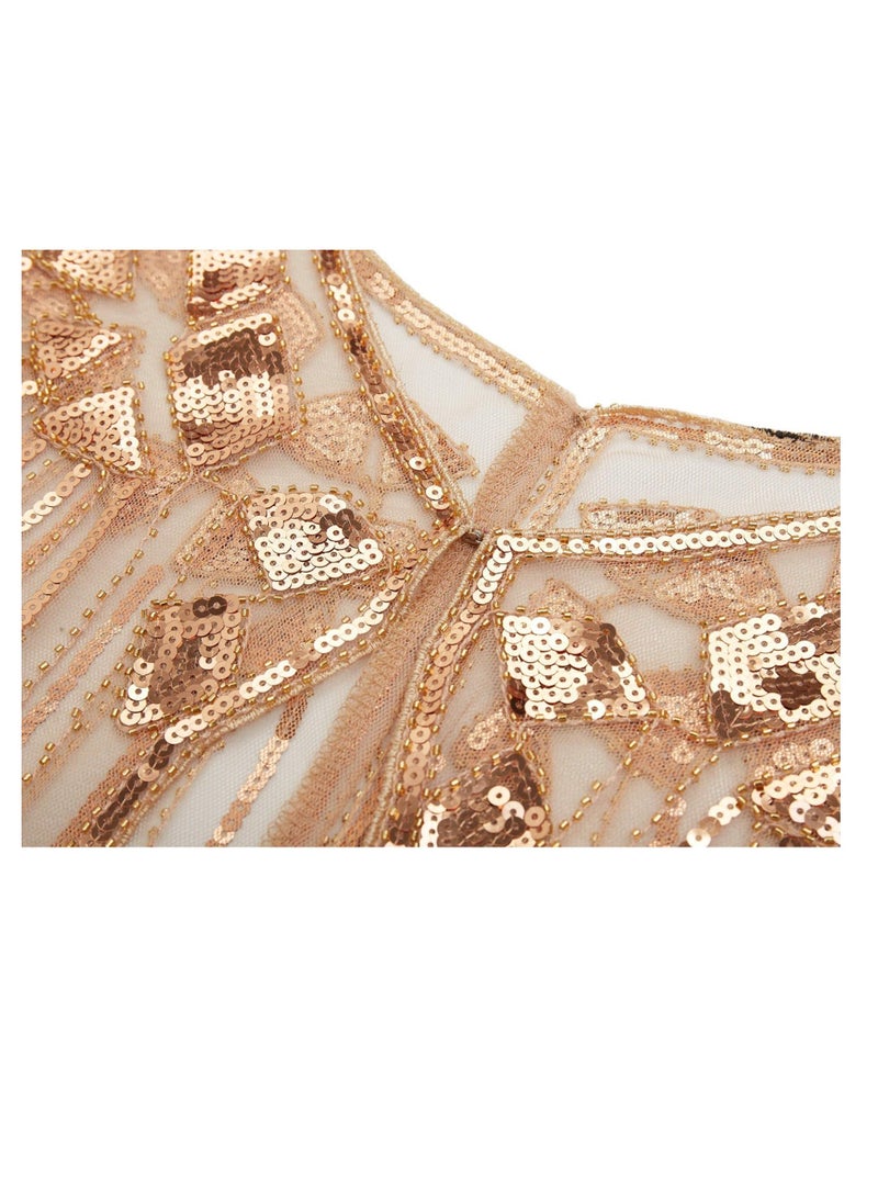 SYOSI - Sequin Beaded Art Deco Evening Cape Shawls and Wraps for Evening Dresses Party Scarf, Women's 1920s Shawl Wedding Party Shawl Scarf Buckle Weddings Accessories for Bride and Bridesmaids - Image 1