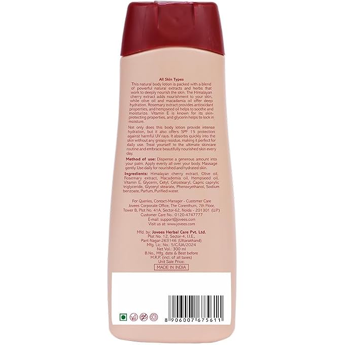 Jovees HIMALAYAN CHERRY BODY LOTION - Image 2