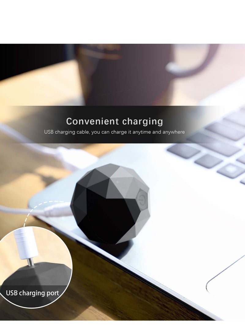 Nariele Electric Vibrating Massage Ball, Variable Speed Fitness Yoga Pilates Physiotherapy Negative Ion Massage Roller Washable Massage Ball for Muscle Recovery Myofascial Relaxation (Black) - Image 4