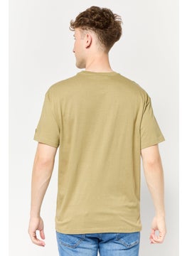 Originals by Brooklyn Cloth Men Crew Neck Short Sleeve Brand Logo T-Shirt, Olive  - Image 4