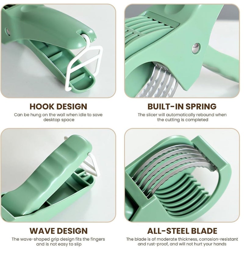 DQ faith Kitchen Stainless Steel Vegetable and Fruit Slicer Multi functional Vegetable Salad and Fruit Slicer - Image 4